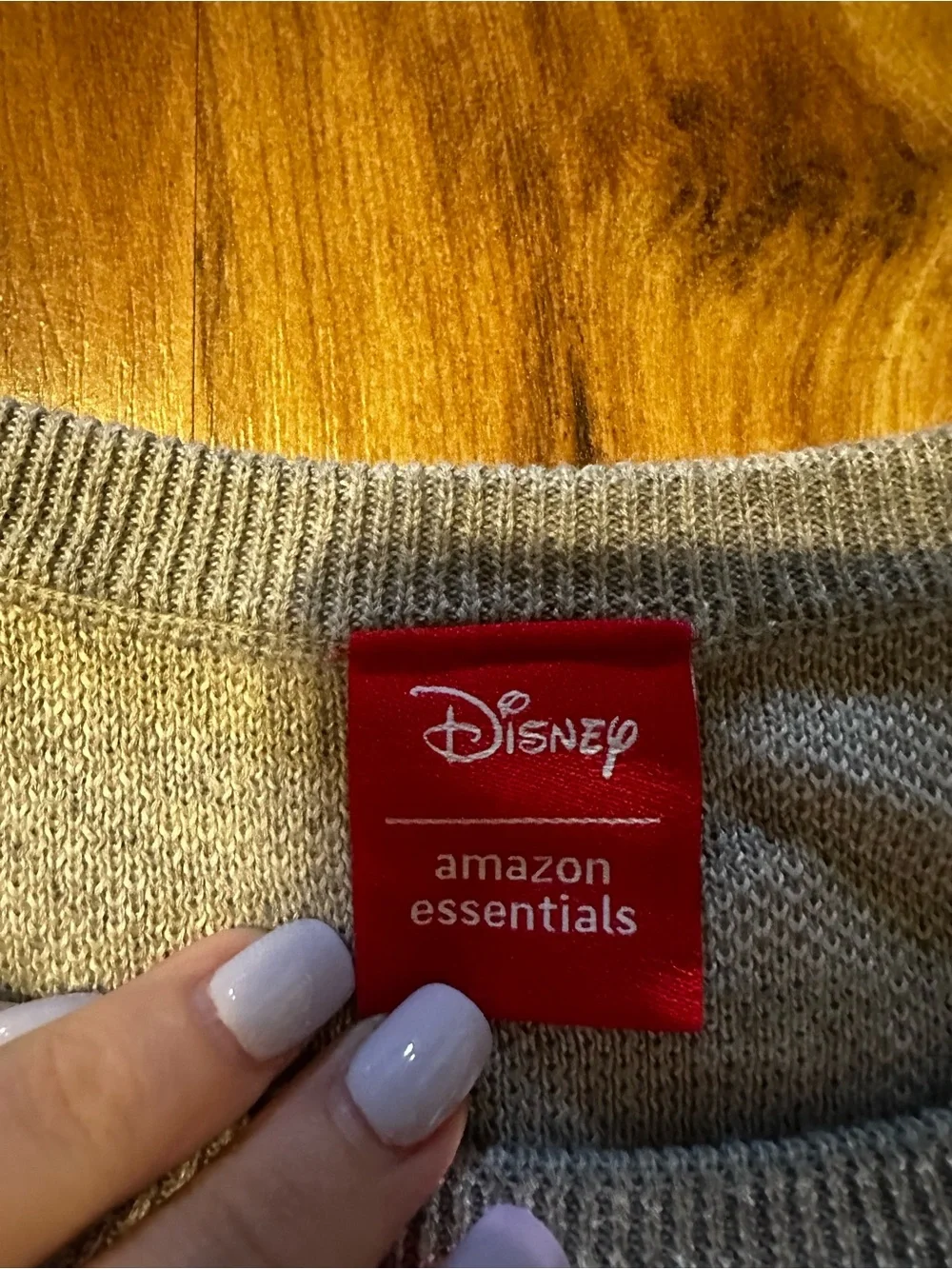Disney Amazon Essentials Mickey Mouse Fair Isle Christmas Sweater Gray Medium